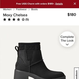 UGG Moxy Chelsea Black Ankle Boots